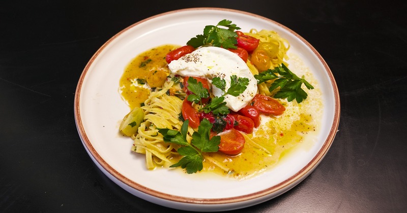 Tagliatelle with Garlic, Oil and Chili