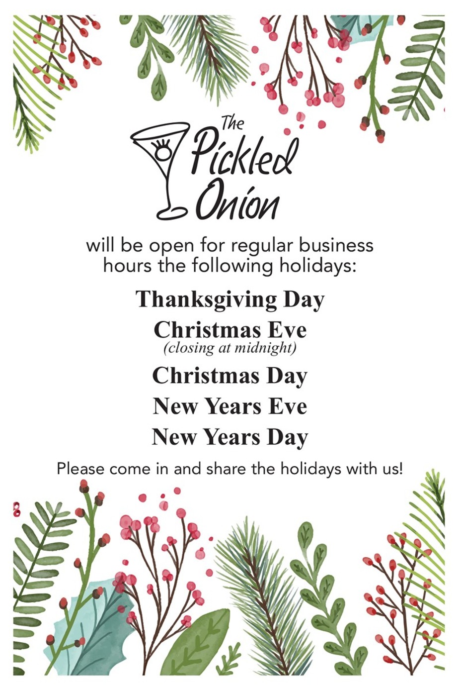 The Pickled Onion Restaurant & Bar Wakefield events