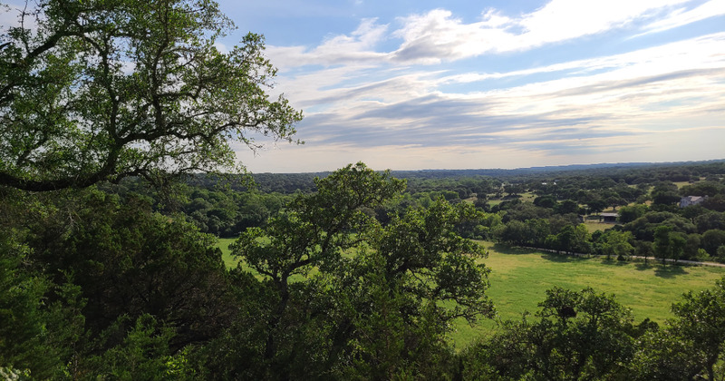 View of the valley below the Bistro seating area.