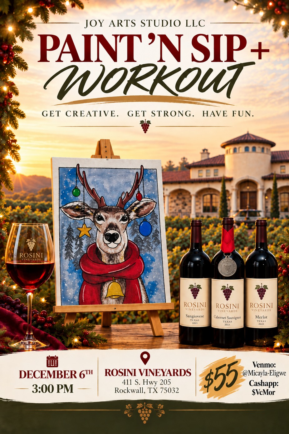 Paint 'N Sip & Workout! event photo