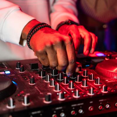 DJ mix, hands.