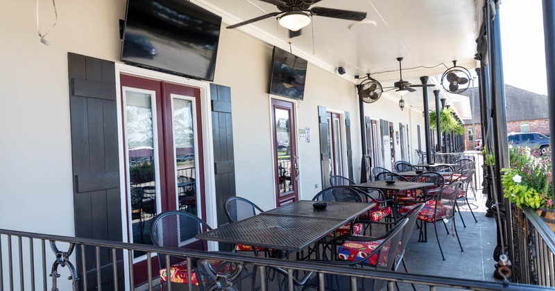 Exterior, tables on terrace