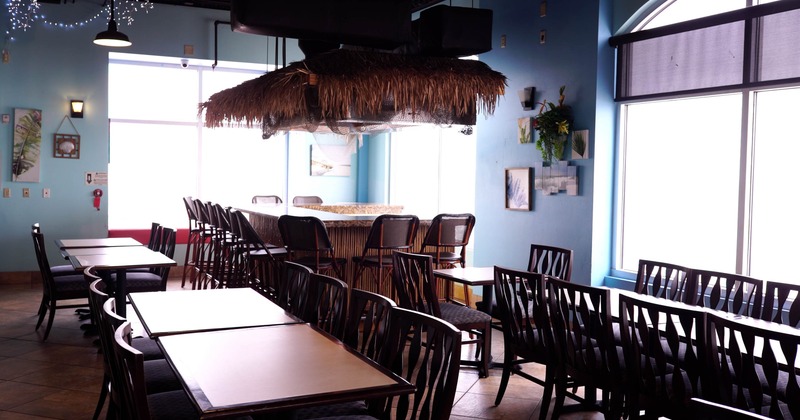 Interior, dining area with chairs and tables