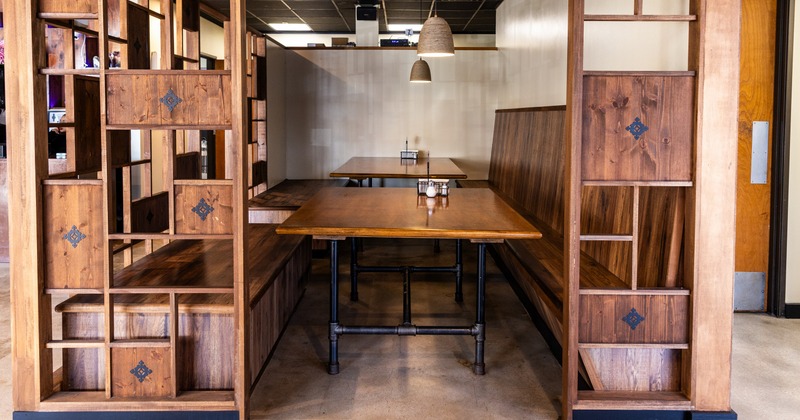 Interior, private dining booth
