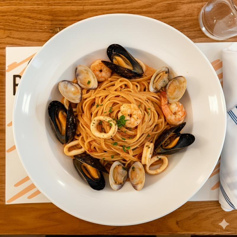 Spicy Linguini Seafood photo