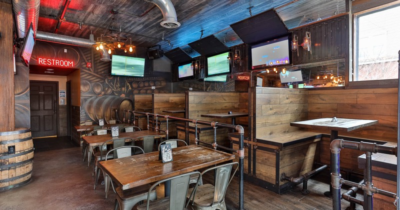 Interior, seating area with booths