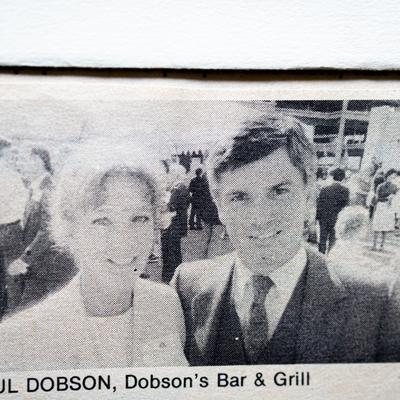 An old photo of Paul Dobson, the owner, with his wife