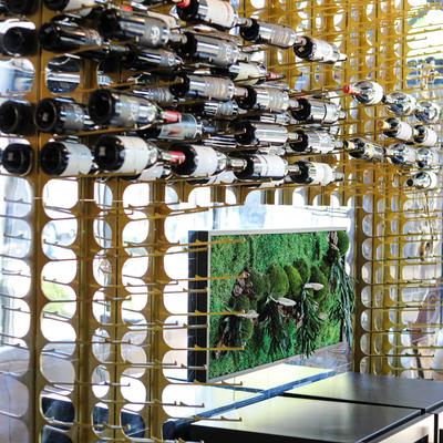 Assorted bottles on the rack