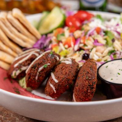 falafel bowl  close up.