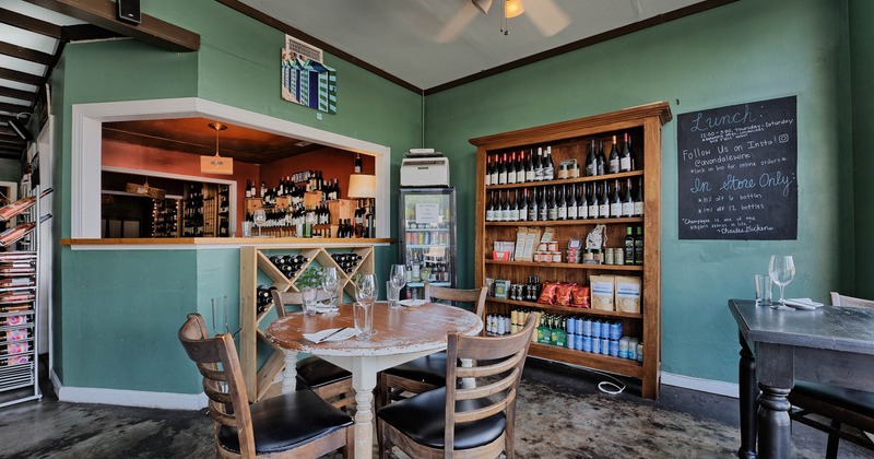 Interior, bar, tables and seats ready to receive guests