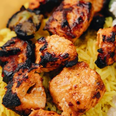 Shish Tawook Plate, close-up.