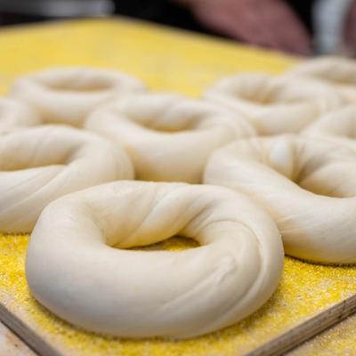 Unbaked bagels.