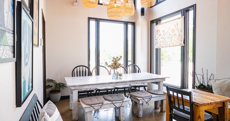 Nicely done interior dining area