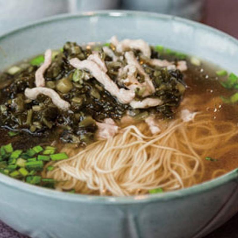 Shredded Pork & Salted Vegetable Noodle Soup photo