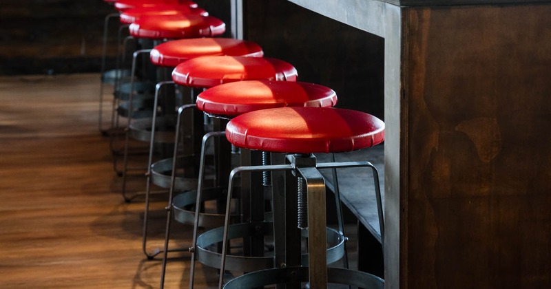 Interior, bar area and seating