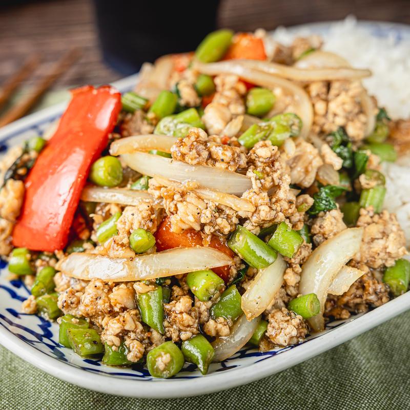 Mince Chicken Basil Bowl photo