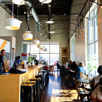 Interior, seating area.