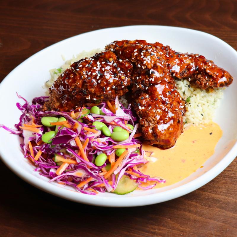 Sweet Sesame Crispy Chicken Rice Bowl photo