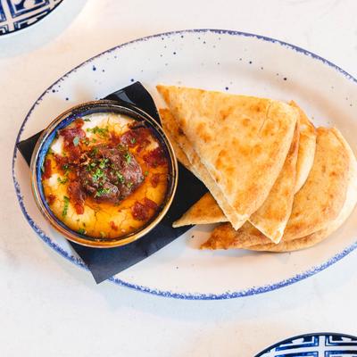 Whipped goat cheese, top view