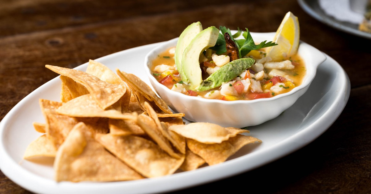 Ceviche with nachos