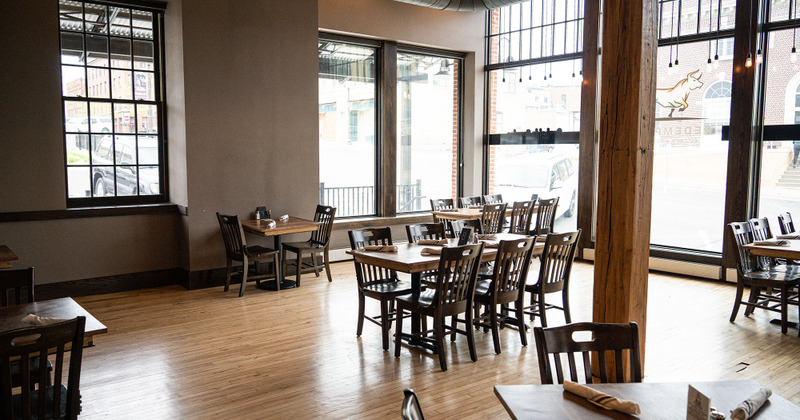 Interior, tables by the windows