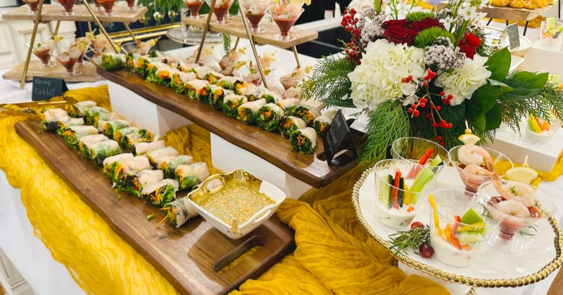 Served food for an event