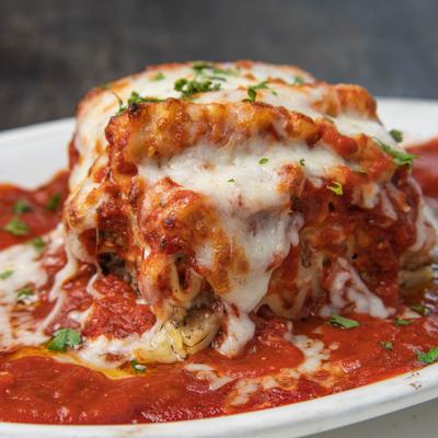 Meat Lasagna, closeup