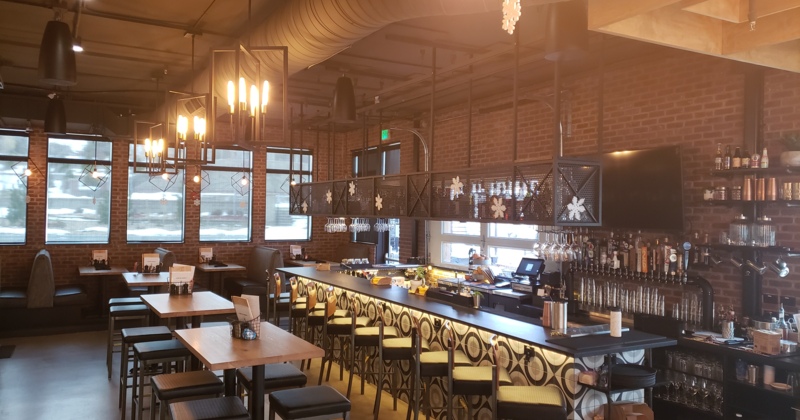 Interior, bar and seating area