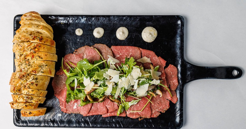 Beef Carpaccio and toasted french bread