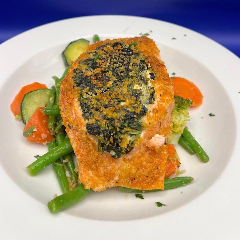 menu item 43 of 47, STUFFED SALMON