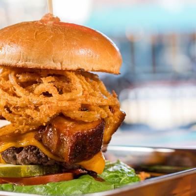 Haystack Pork Belly Burger.