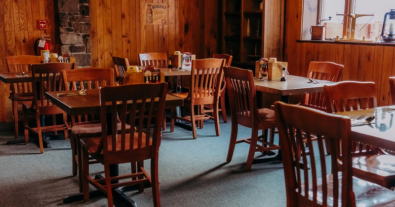 Restaurant interior, dining area