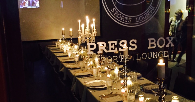 Restaurant interior, tables lined up