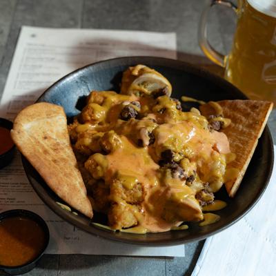 The garam garbage plate meal.