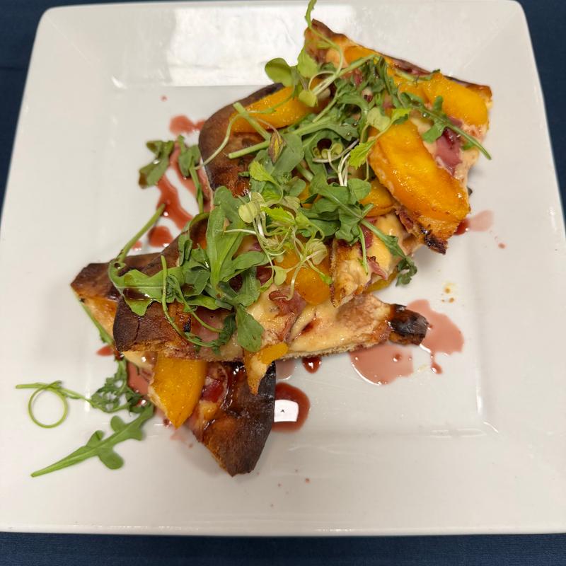 Roasted Peach and Brie Flatbread photo