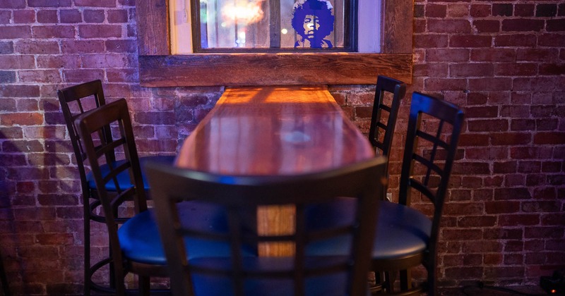 Interior, table ready for guests