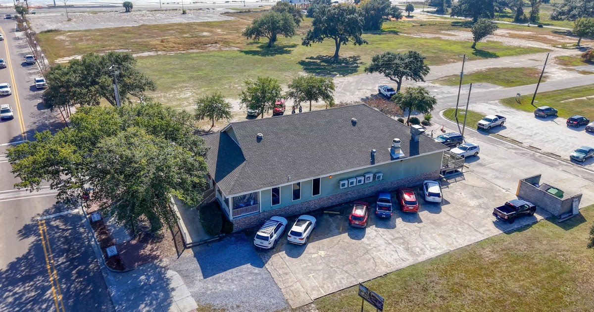 Aerial view of the restaurant