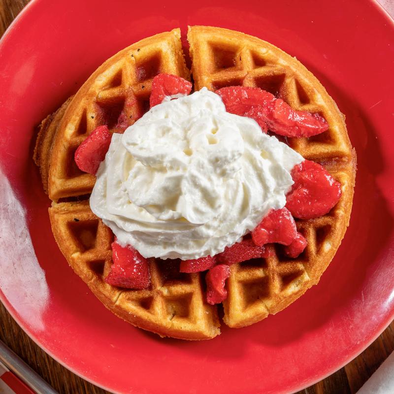 menu item 35 of 39, Strawberry Cornbread Waffle