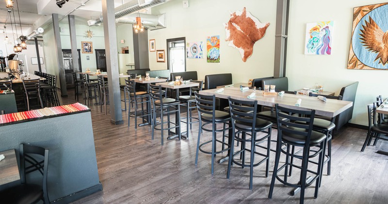 Interior, wide view of dining area