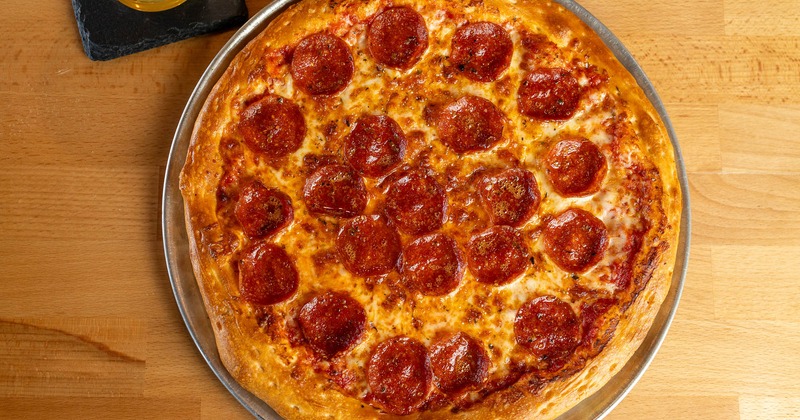 Pepperoni and cheese pizza