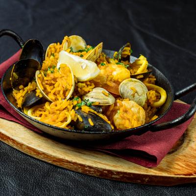 Clam and mussel Paella.
