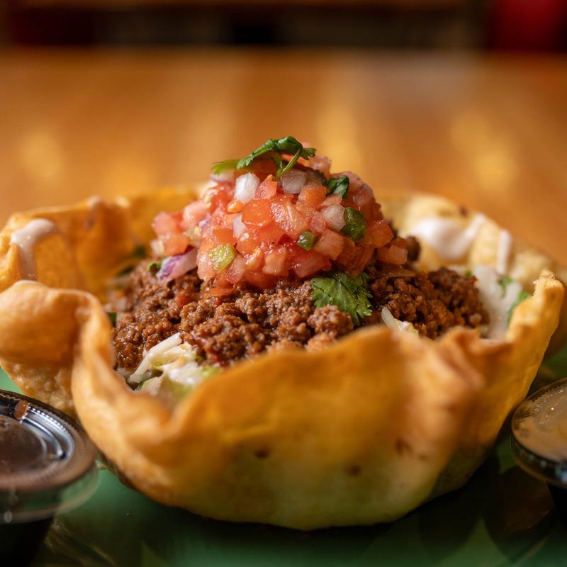 menu item 1 of 8, Beef Taco Salad