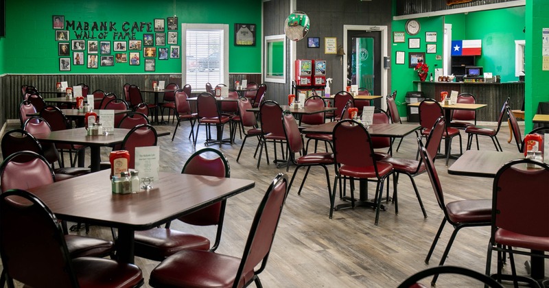 Interior, tables and chairs