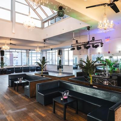 Interior, lounging area.