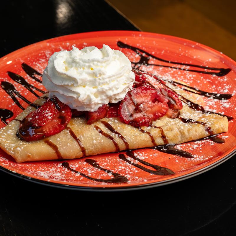 menu item 27 of 27, Strawberry & Cream Cheese Crepe