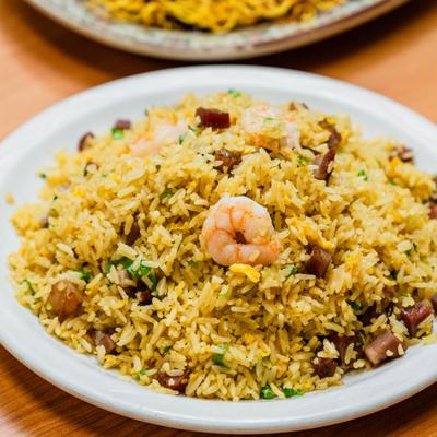 Yang Chow fried rice with shrimp.