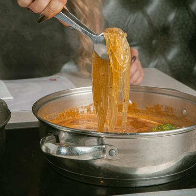 Cooked glass noodles.