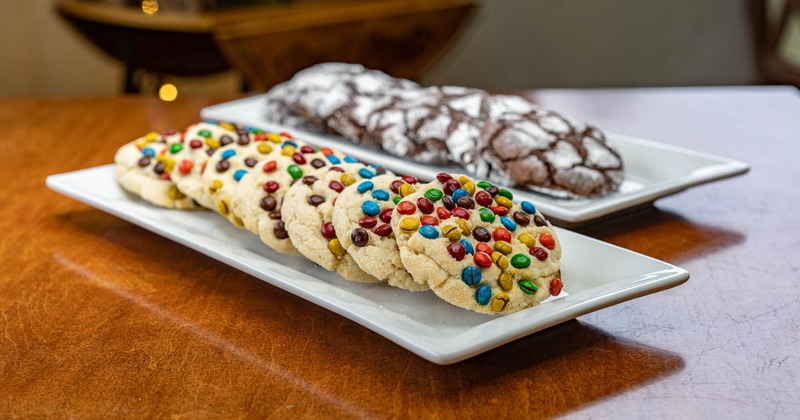 Two trays of cookies