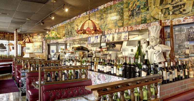 Interior, restaurant booths