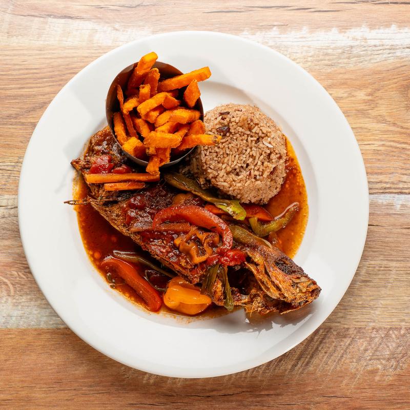 menu item 9 of 11, Brown Stew Snapper